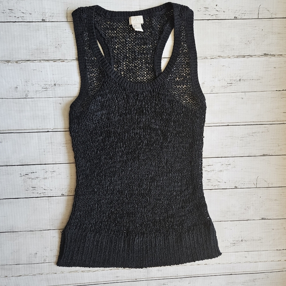 H&M Navy Knit Tank Size 2 - Picture 1 of 5